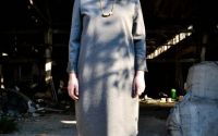 Rochie din jerseu gri nchis