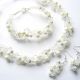 Set cristal stanca opalit si perle sticla 