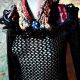 guler tricotat dantelat negru si colorat