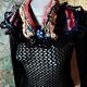 guler tricotat dantelat negru si colorat