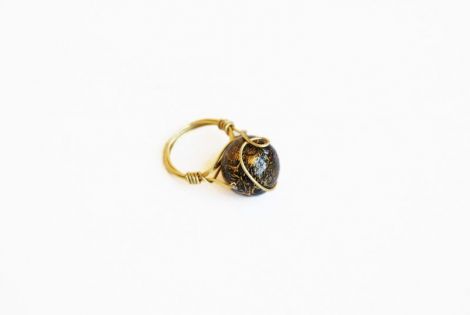 Inel "Crackled Gold"