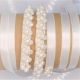 centura mireasa margele alb perlat ivory sidef