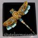 brosa libelula 3D cristale brosa insecta accesor