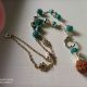Colier cristale rhinestone si rudraksha