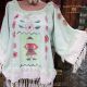Bluza pictata manual cu ciobanas
