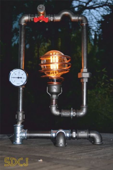 lampa steampunkdesigncj lampa steampunk