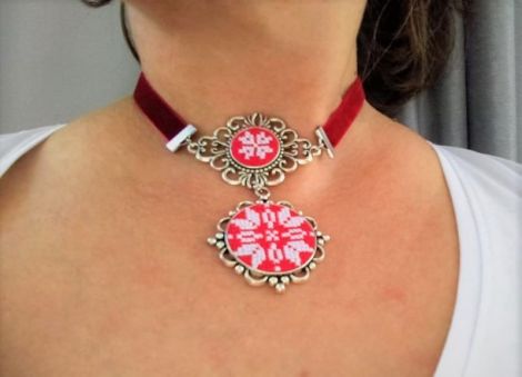 Colier Chocker catifea