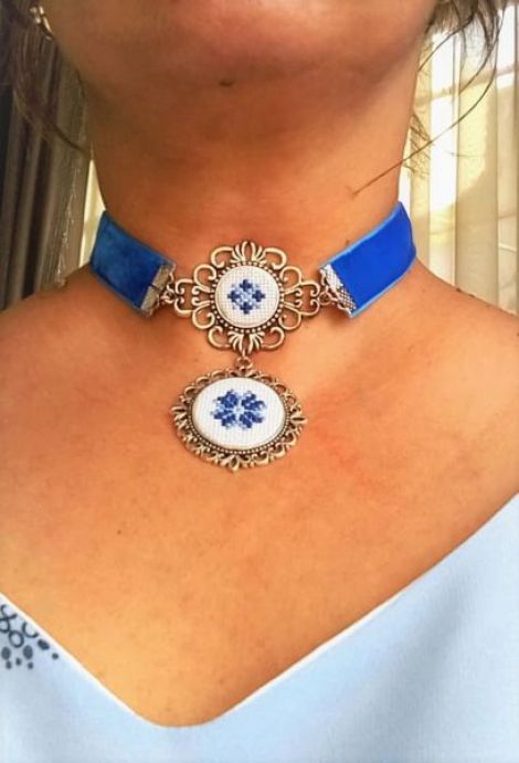 Colier Chocker catifea