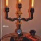 lampa sfesnic suport de lemn steampunkdesigncj