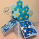 Felicitare pop-up "Albastrele"