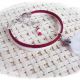 bratara martisor cu clopotel alb