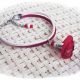 bratara martisor cu clopotel rosu