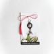Alb - pandantiv martisor margele