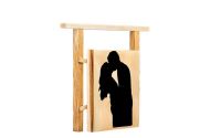 Tablou Lemn Lovely Couple Handmade Stejar Tei