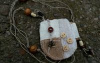Altfel- colier textil dama boho  hippie  retro
