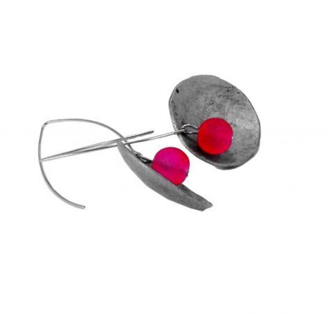 Argila sticla si inox - Media mix earrings