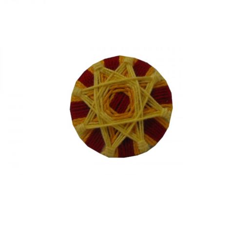 Brosa - Mantala- round textile brooch