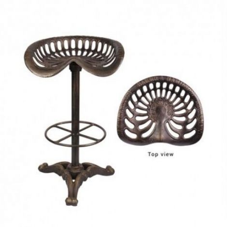 Scaun pentru bar din fier forjat bronz 