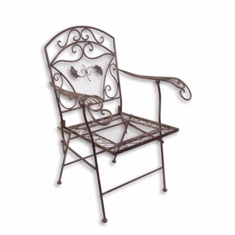 Scaun din fier forjat antik brown 