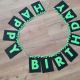 Ghirlanda personalizata "HAPPY BIRTHDAY" Slime