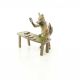 Vulpe jucand carti-statueta din bronz