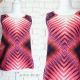 Bluza Evazata Joc Geometric Ciclam  marime S