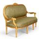 Sofa Madamme Pompandour din lemn masiv auriu 
