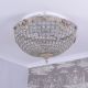 Plafoniera din cristal cu decoratiuni argintii