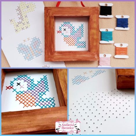 Kit creativ "Primul meu tablou cusut"