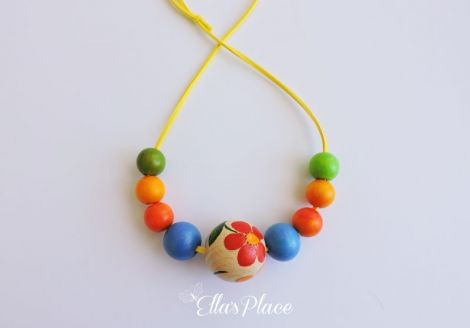 Margele de lemn pictate VITAMINE
