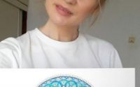 Mandala albastr rotund 