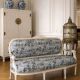 Sofa Madame Pompadour din lemn masiv alb 