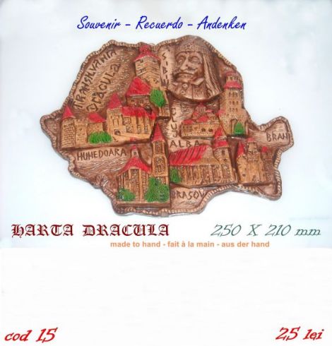 Suvenir harta Romaniei 