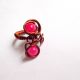 inel agate fucsia 