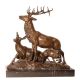 Familie de cerbi-statueta din bronz