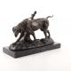 Caine vanatoare-statueta din bronz 