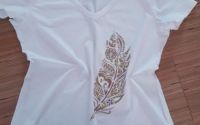 Tricou alb pana peacock