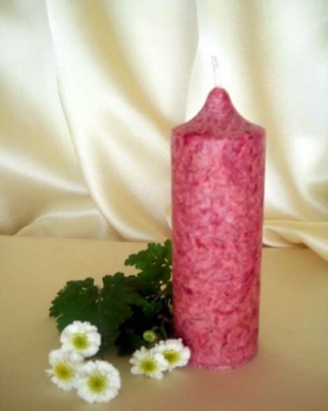 Lumanare ornamentala cilindru - rosu