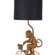 Lampa de masa cu o maimuta cu bicicleta