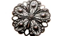 Baza filigran cupru rozeta floare 48mm