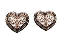 Baza filigran cupru inima valentines filigran 48mm