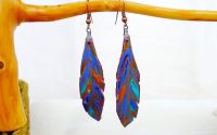 Cercei cu pene boho-chic hippie