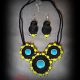 Set colier si cercei "Black summer"