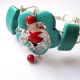 bratara coral si turcoaz 