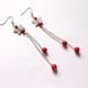 cercei howlite rosu 