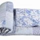 Pled bleu din bumbac cu model deosebit 