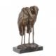 Doua pasari Marabu - statueta din bronz 