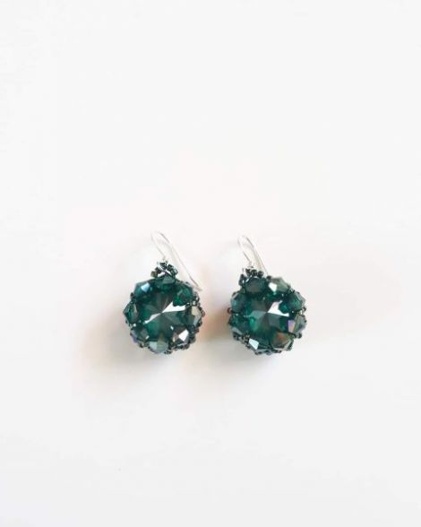 Cercei swarovski emmerald