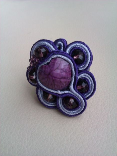 Inel statement soutache