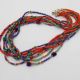 Colier multisir orange-verde-albastru